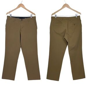 Dockers Straight Fit Tan Khaki Pants Casual Career Size 34 Mens